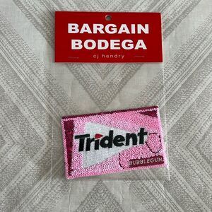 CJ Hendry: Bargain Bodega Sequin Patch - Trident Bubble Gum